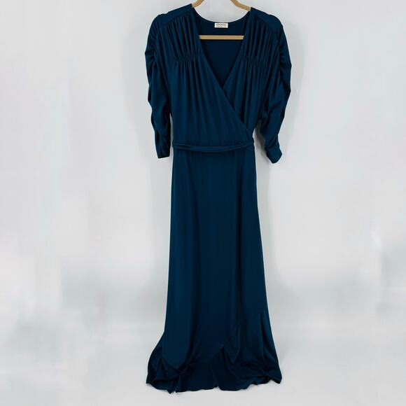Kiyonna Meadow Dream Maxi Dress Topaz Blue Plus Size 2X Like New - Picture 1 of 9